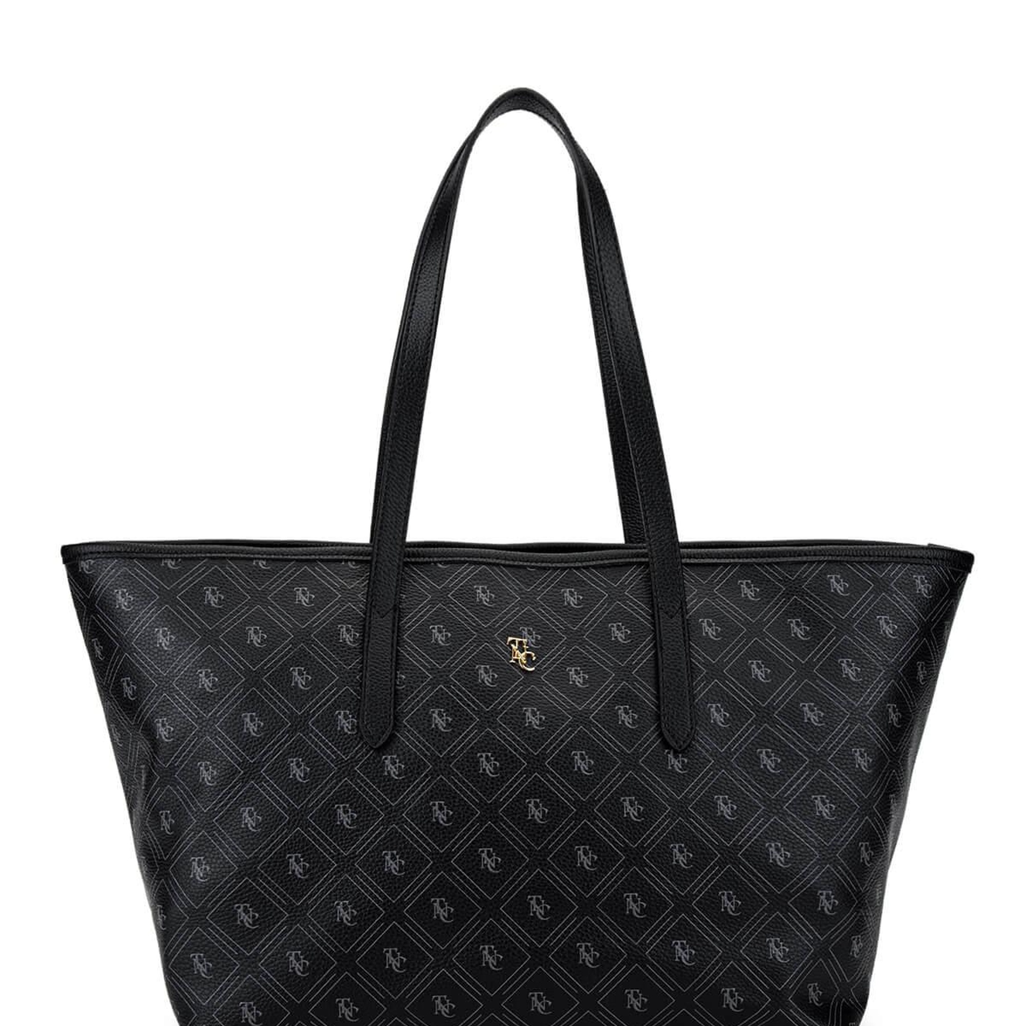 Tamer Tanca Kadın Suni Deri Siyah Desen Kol Çantası