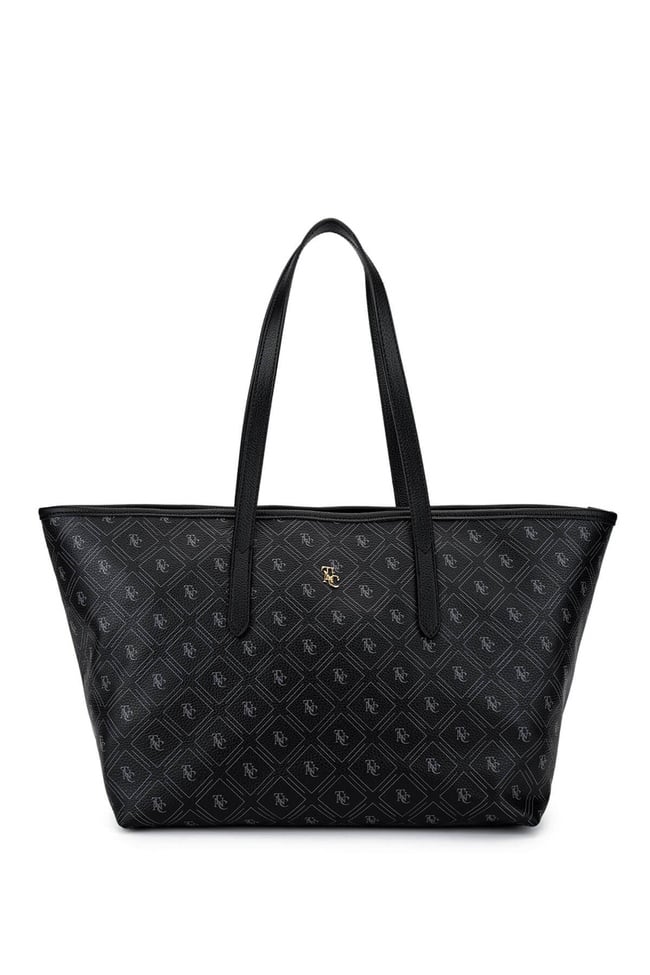  Tamer Tanca Kadın Suni Deri Siyah Desen Kol Çantası