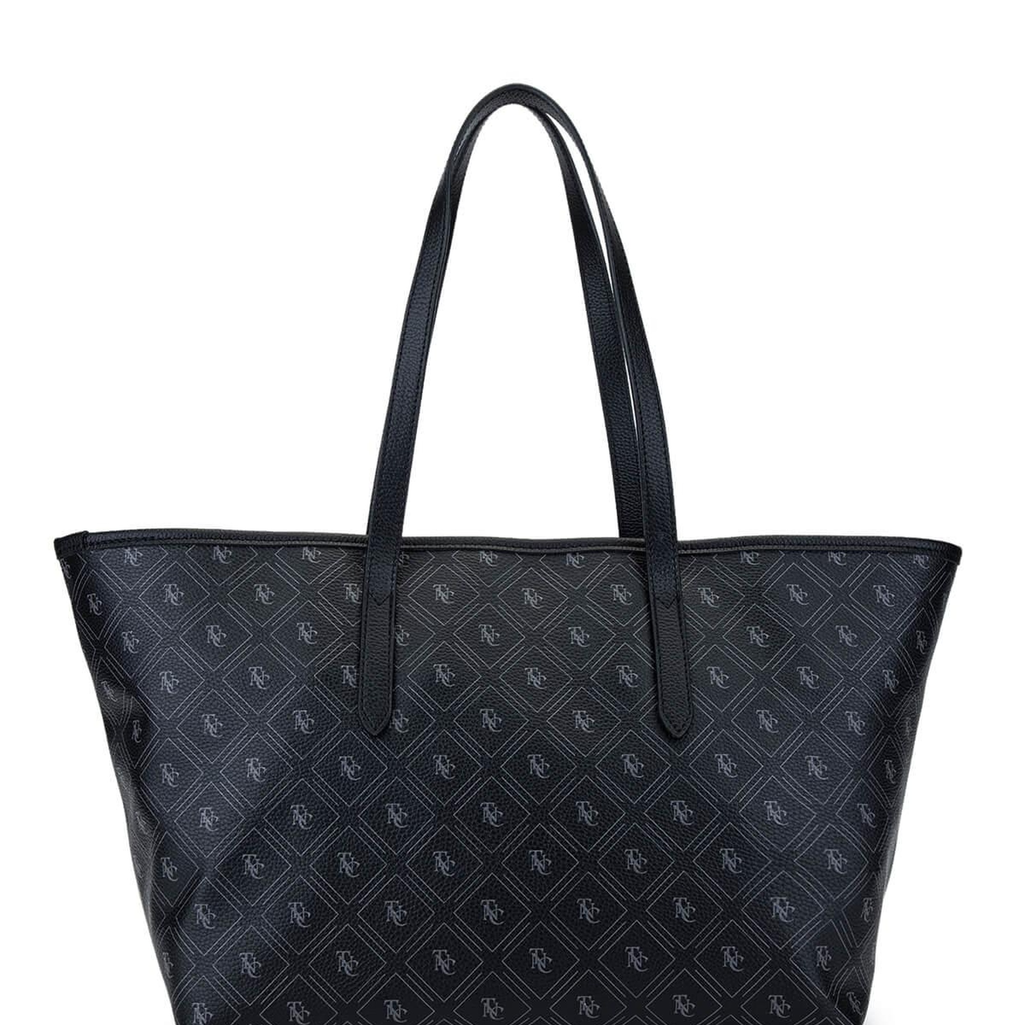 Tamer Tanca Kadın Suni Deri Siyah Desen Kol Çantası