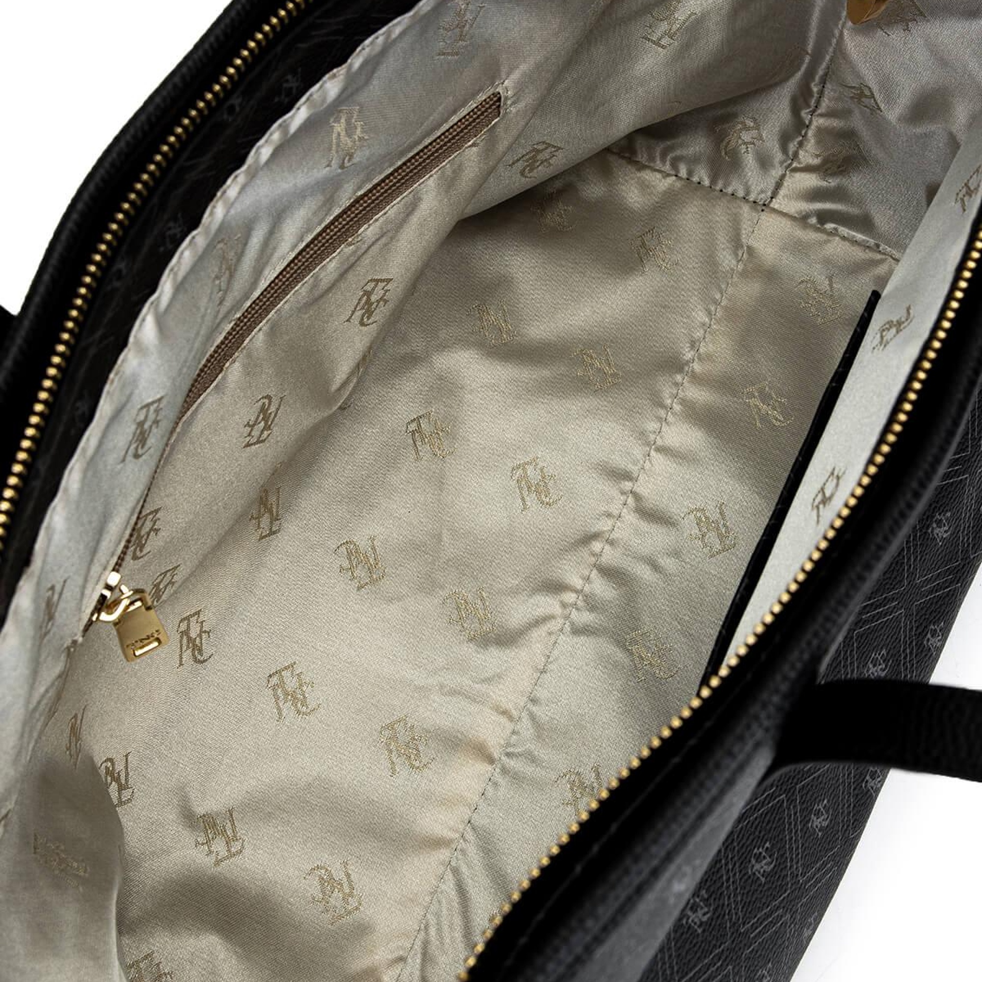 Tamer Tanca Kadın Suni Deri Siyah Desen Kol Çantası