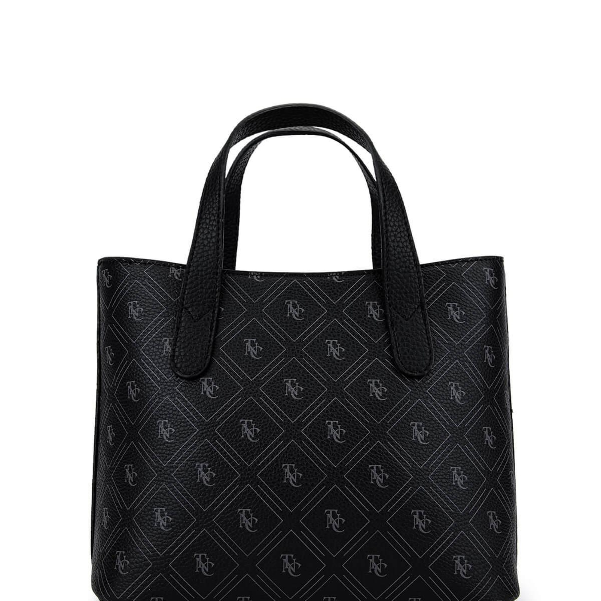 Tamer Tanca Kadın Suni Deri Siyah Desen El Çantası