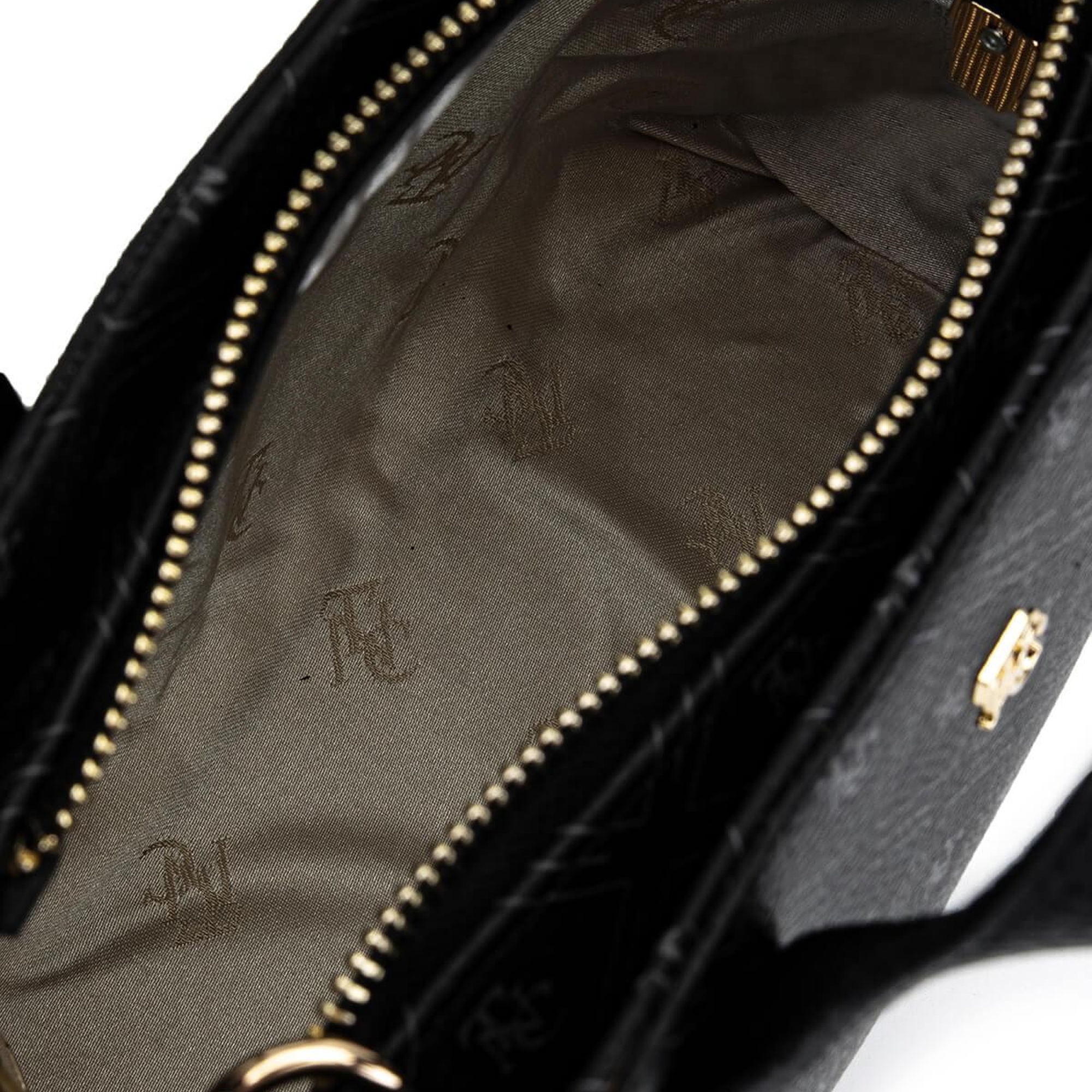 Tamer Tanca Kadın Suni Deri Siyah Desen El Çantası