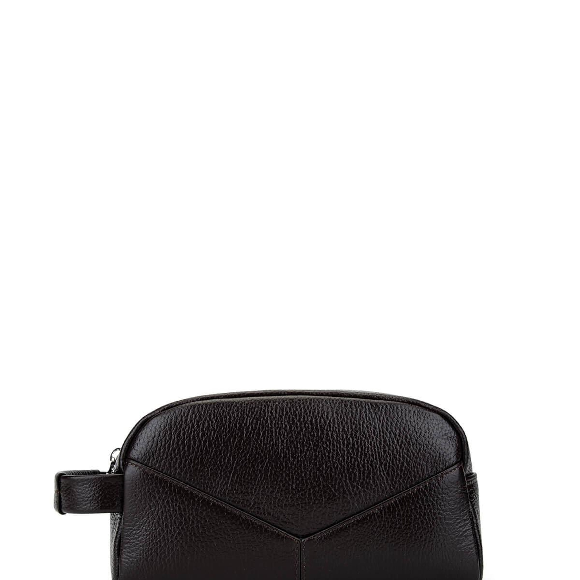 Tamer Tanca Erkek Hakiki Deri Kahverengi Traş Çantası