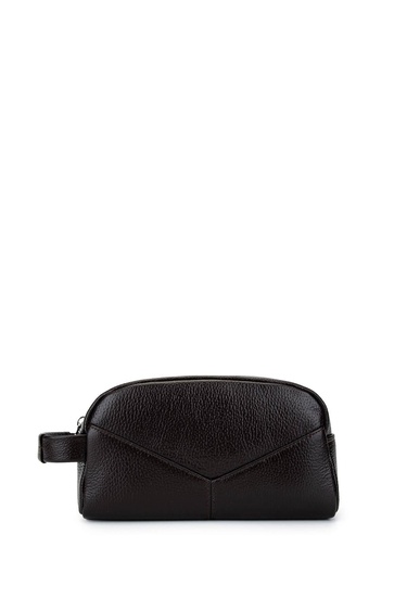  Tamer Tanca Erkek Hakiki Deri Kahverengi Traş Çantası