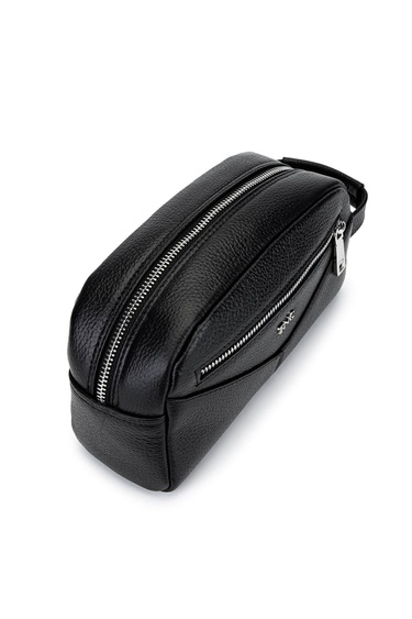  Tamer Tanca Erkek Hakiki Deri Siyah Floter Traş Çantası