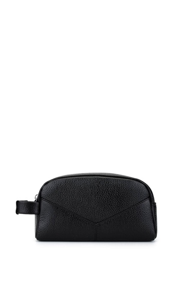  Tamer Tanca Erkek Hakiki Deri Siyah Floter Traş Çantası