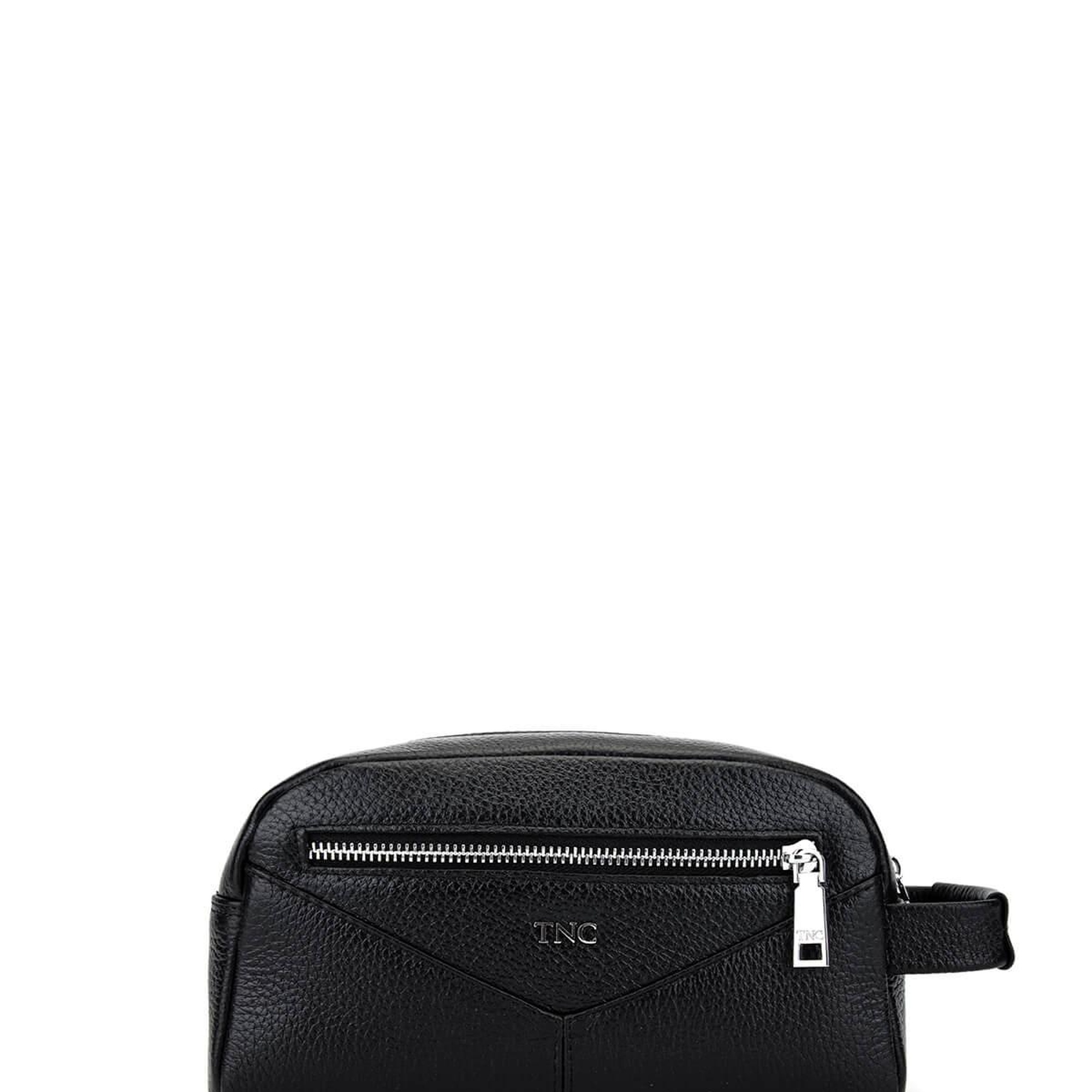 Tamer Tanca Erkek Hakiki Deri Siyah Floter Traş Çantası