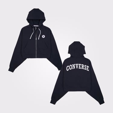  Converse Retro Full-Zip Kadın Siyah Eşofman Üstü