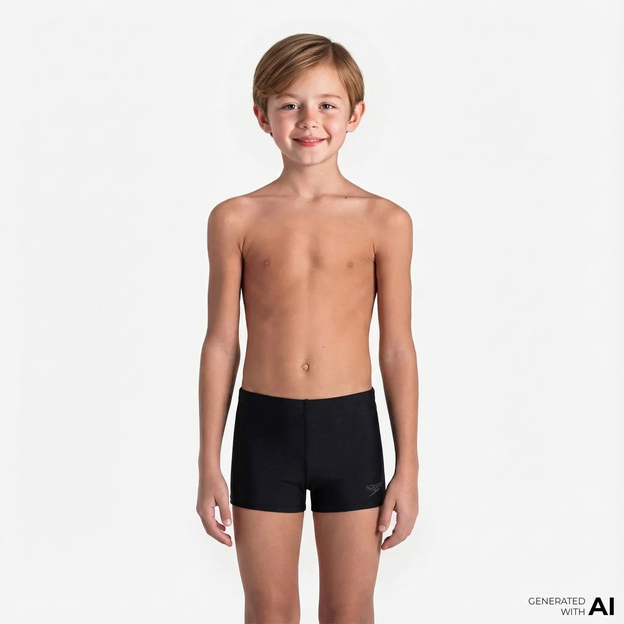 Speedo Endurance Plus Çocuk Siyah Yüzücü Mayosu