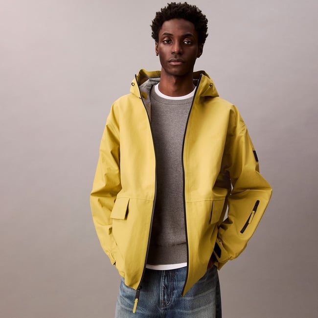  Calvin Klein Nylon Oxford Erkek Sarı Ceket