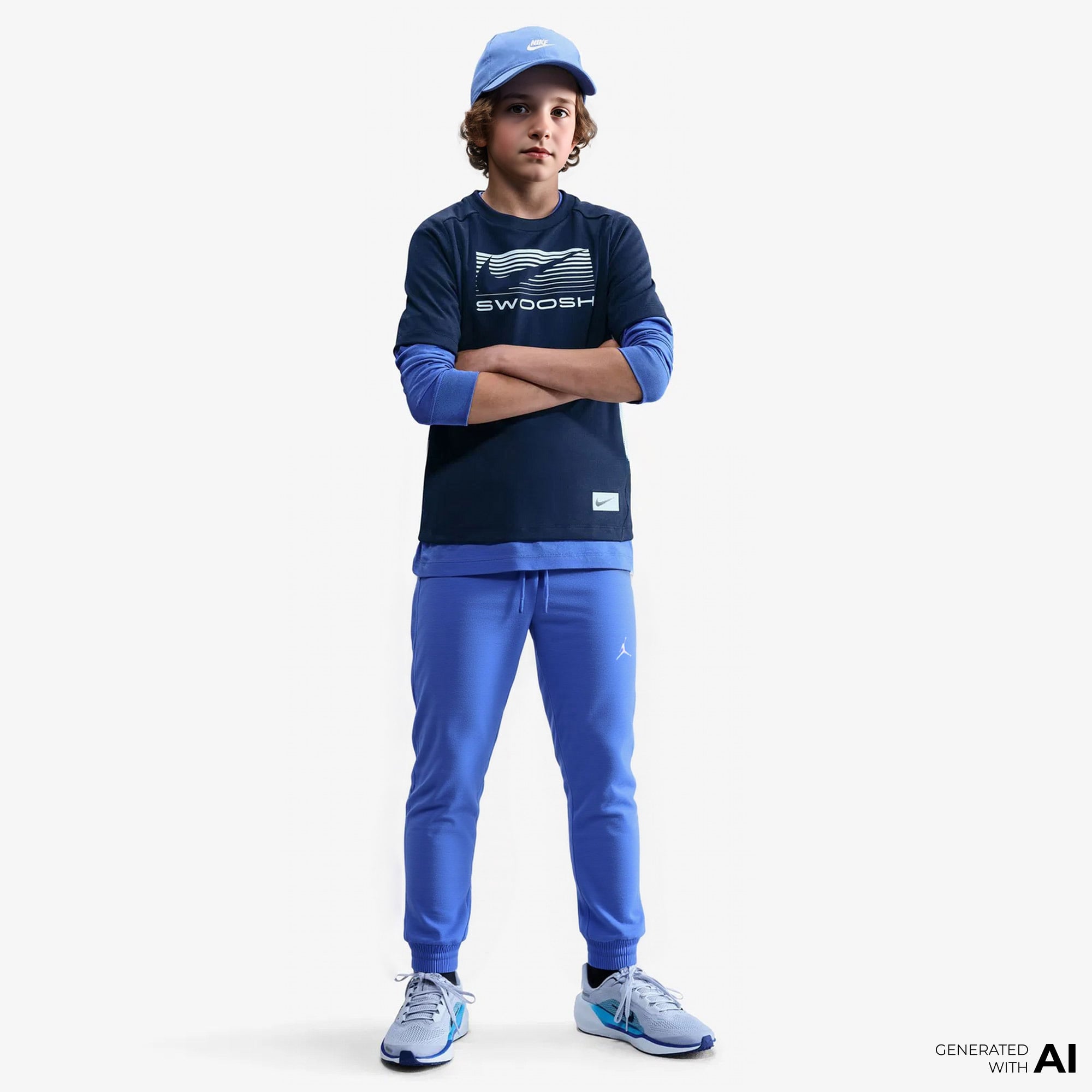  Jordan Brooklyn Çocuk Mavi Eşofman Altı