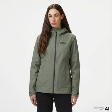  Jack Wolfskin Moonrise 3in1 Kadın Yeşil Ceket