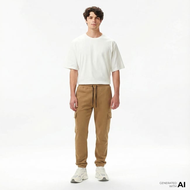  Tactical Wolves Classic Erkek Kahverengi Günlük Eşofman Altı