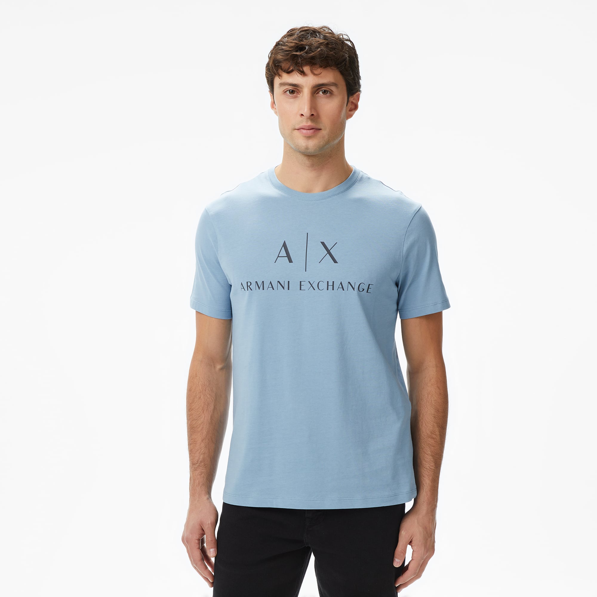  Armani Exchange Erkek Denim Mavi T-Shirt