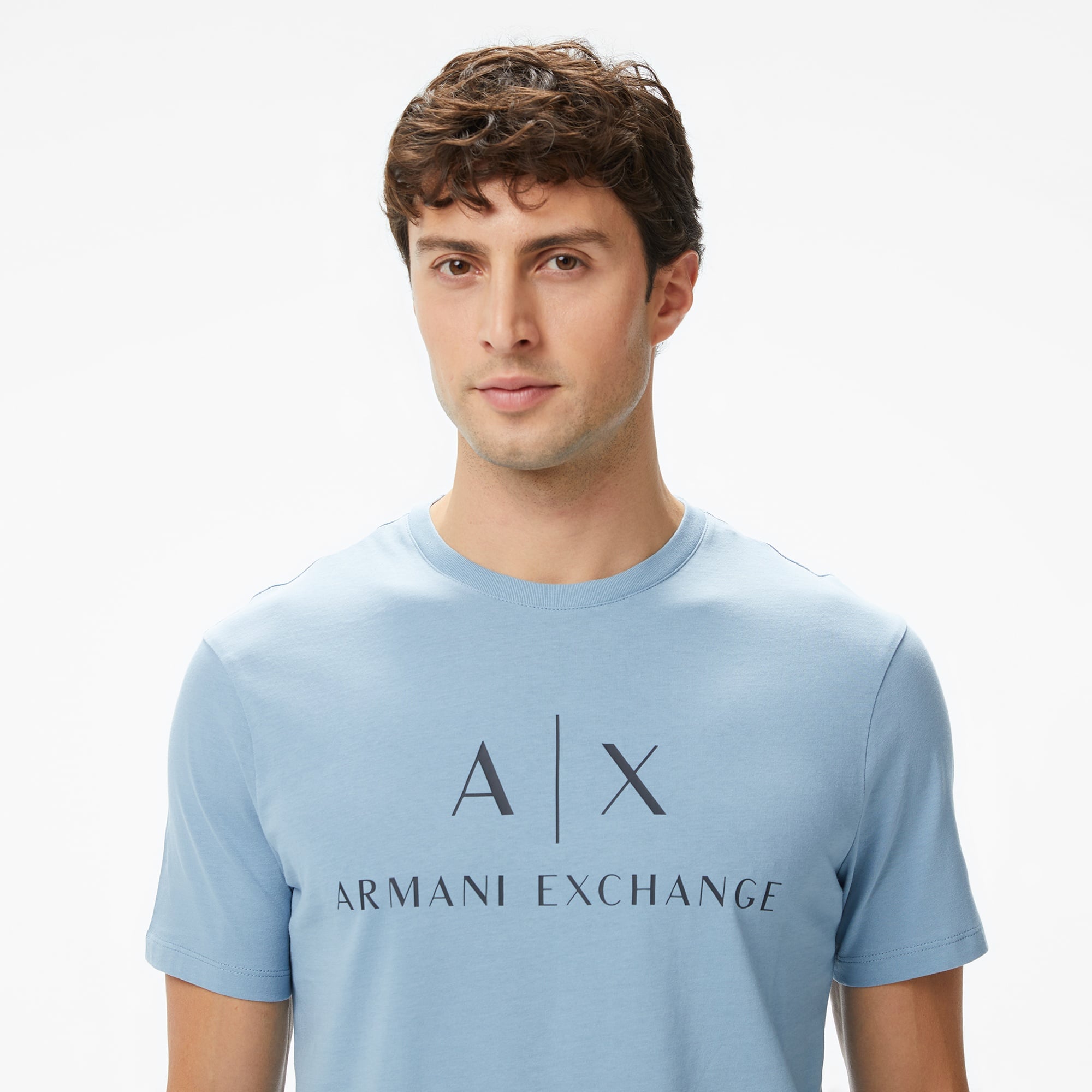 Armani Exchange Erkek Denim Mavi T-Shirt