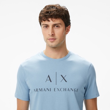  Armani Exchange Erkek Denim Mavi T-Shirt