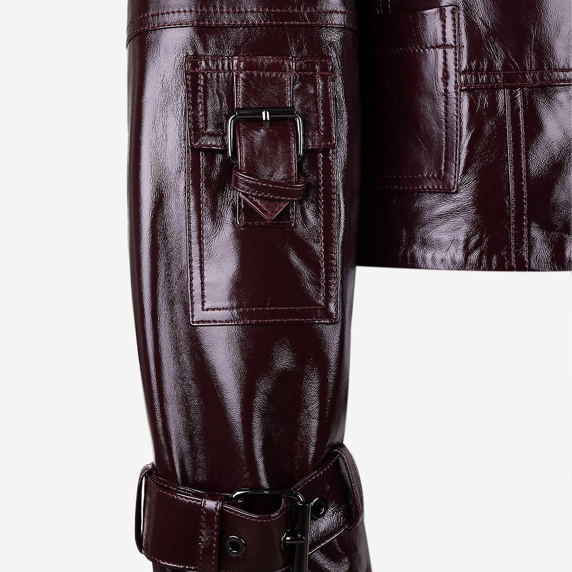 Valmenti Kadın Hakiki Deri Bordo Deri Mont