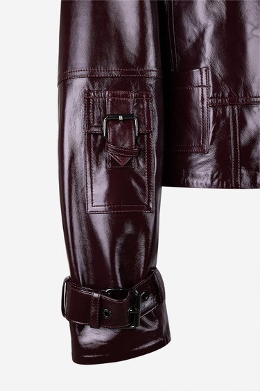  Valmenti Kadın Hakiki Deri Bordo Deri Mont