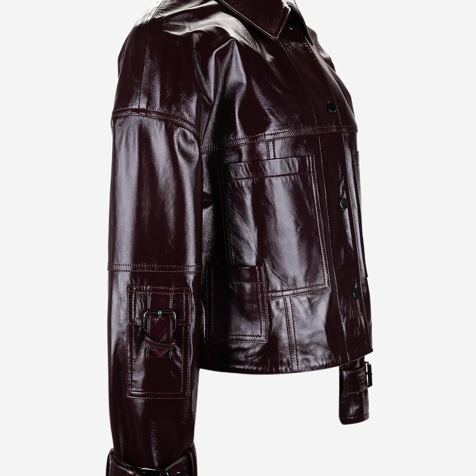 Valmenti Kadın Hakiki Deri Bordo Deri Mont