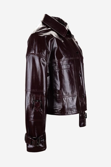  Valmenti Kadın Hakiki Deri Bordo Deri Mont