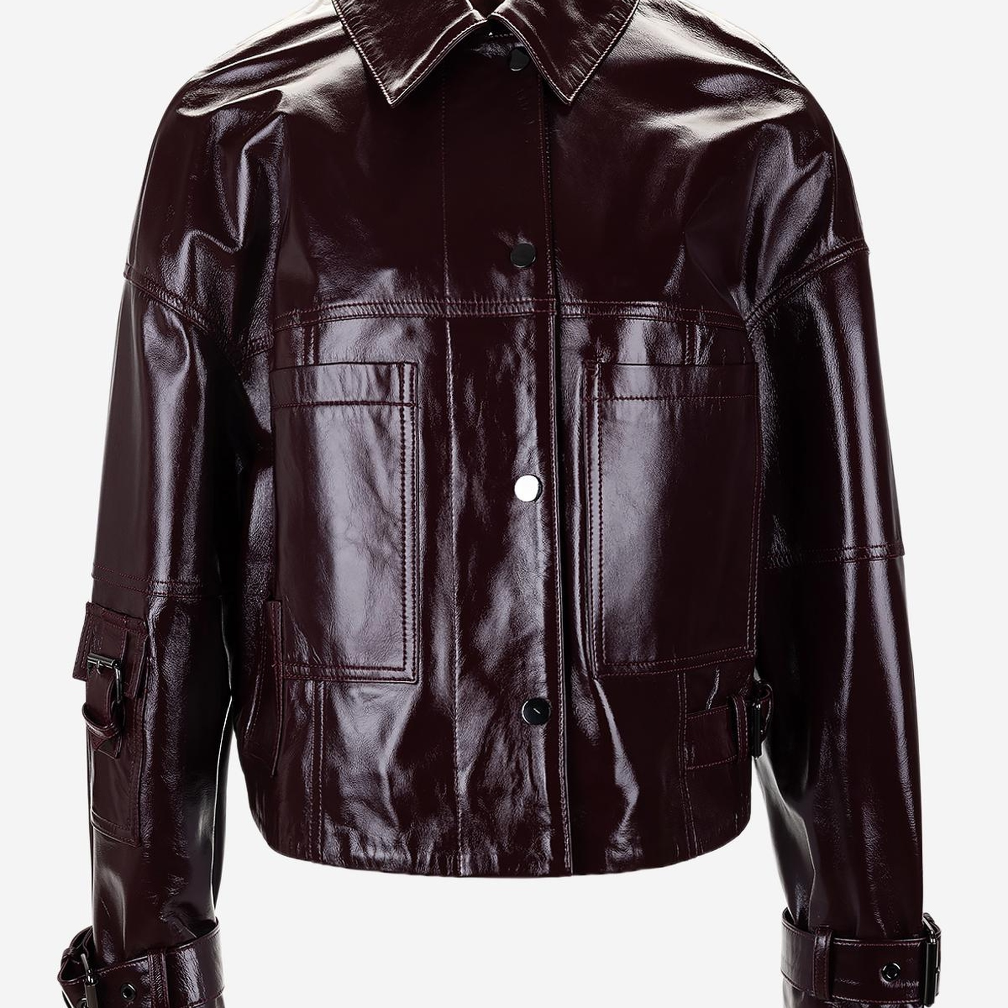 Valmenti Kadın Hakiki Deri Bordo Deri Mont