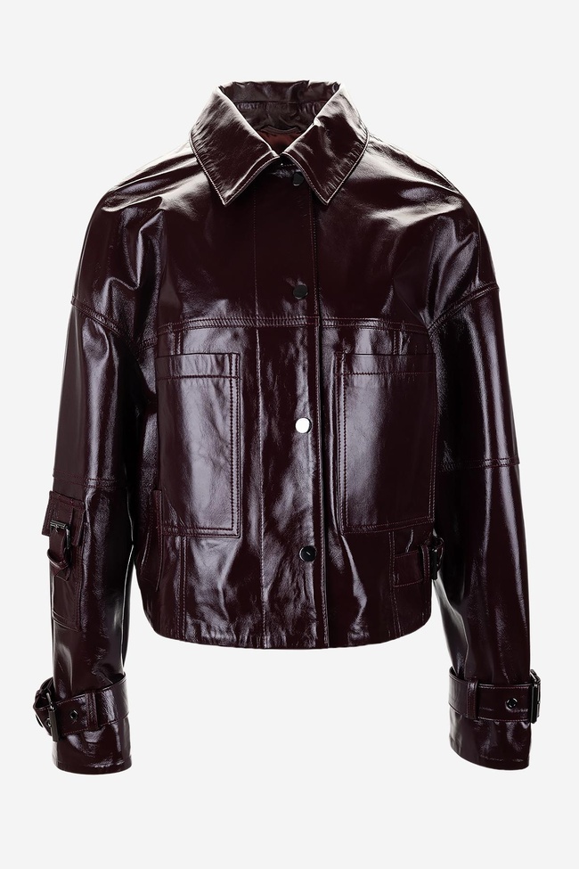  Valmenti Kadın Hakiki Deri Bordo Deri Mont