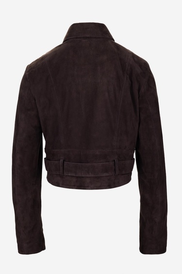  Valmenti Kadın Kahverengi Süet Deri Mont