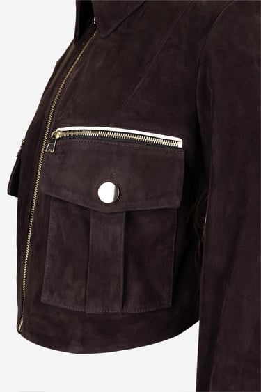  Valmenti Kadın Kahverengi Süet Deri Mont