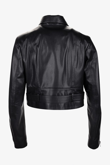  Valmenti Kadın Siyah Deri Mont