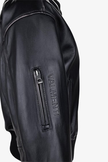  Valmenti Kadın Hakiki Deri Siyah Deri Mont