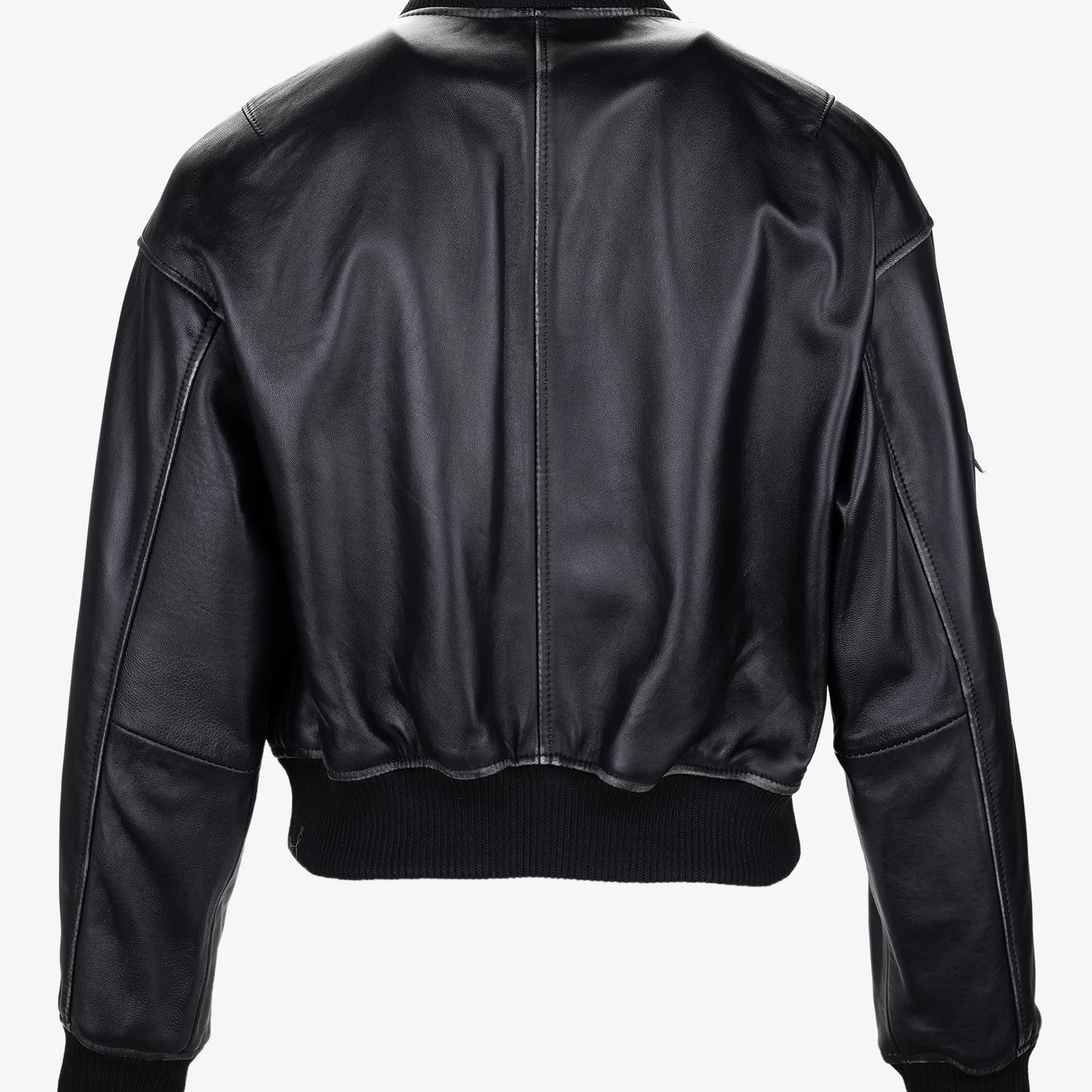 Valmenti Kadın Hakiki Deri Siyah Deri Mont