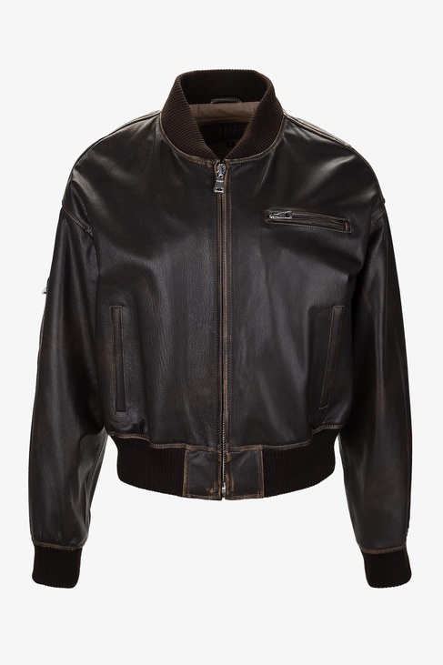  Valmenti Kadın Hakiki Deri Kahverengi Deri Mont