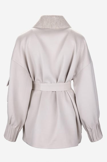  Valmenti Kadın Tekstil Bej Kaban