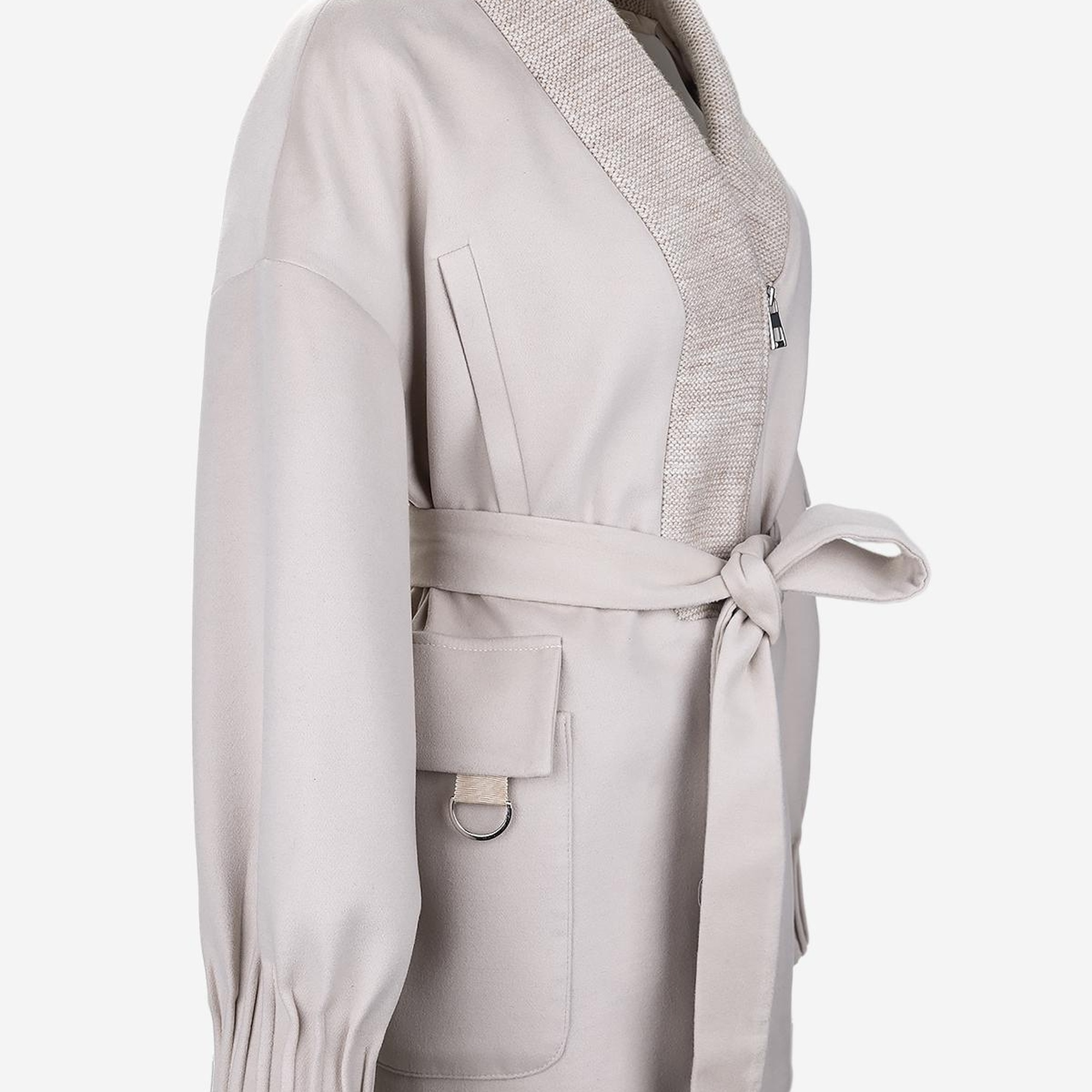 Valmenti Kadın Tekstil Bej Kaban