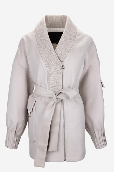  Valmenti Kadın Tekstil Bej Kaban