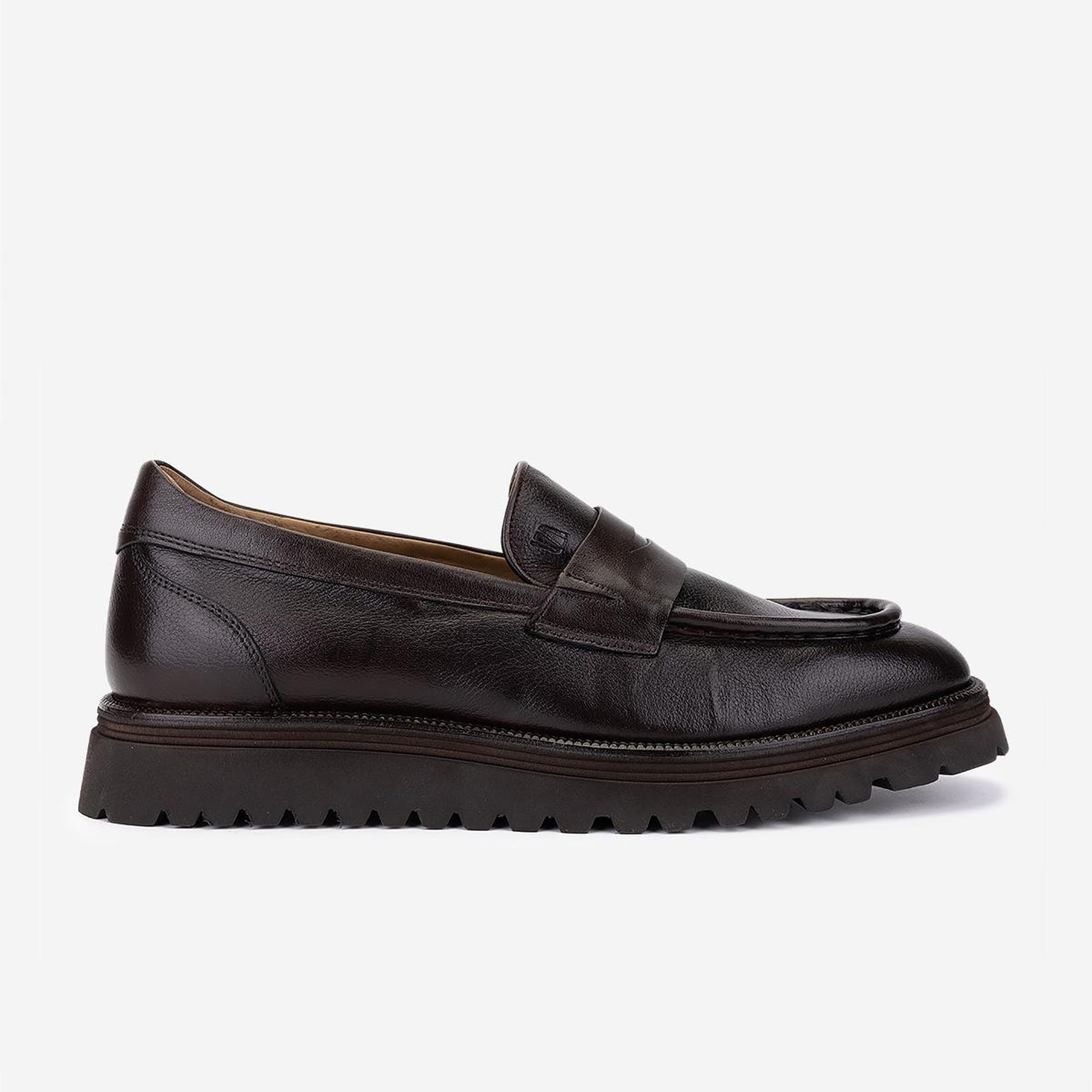 Valmenti Erkek Hakiki Deri Kahverengi Loafer Ayakkabı