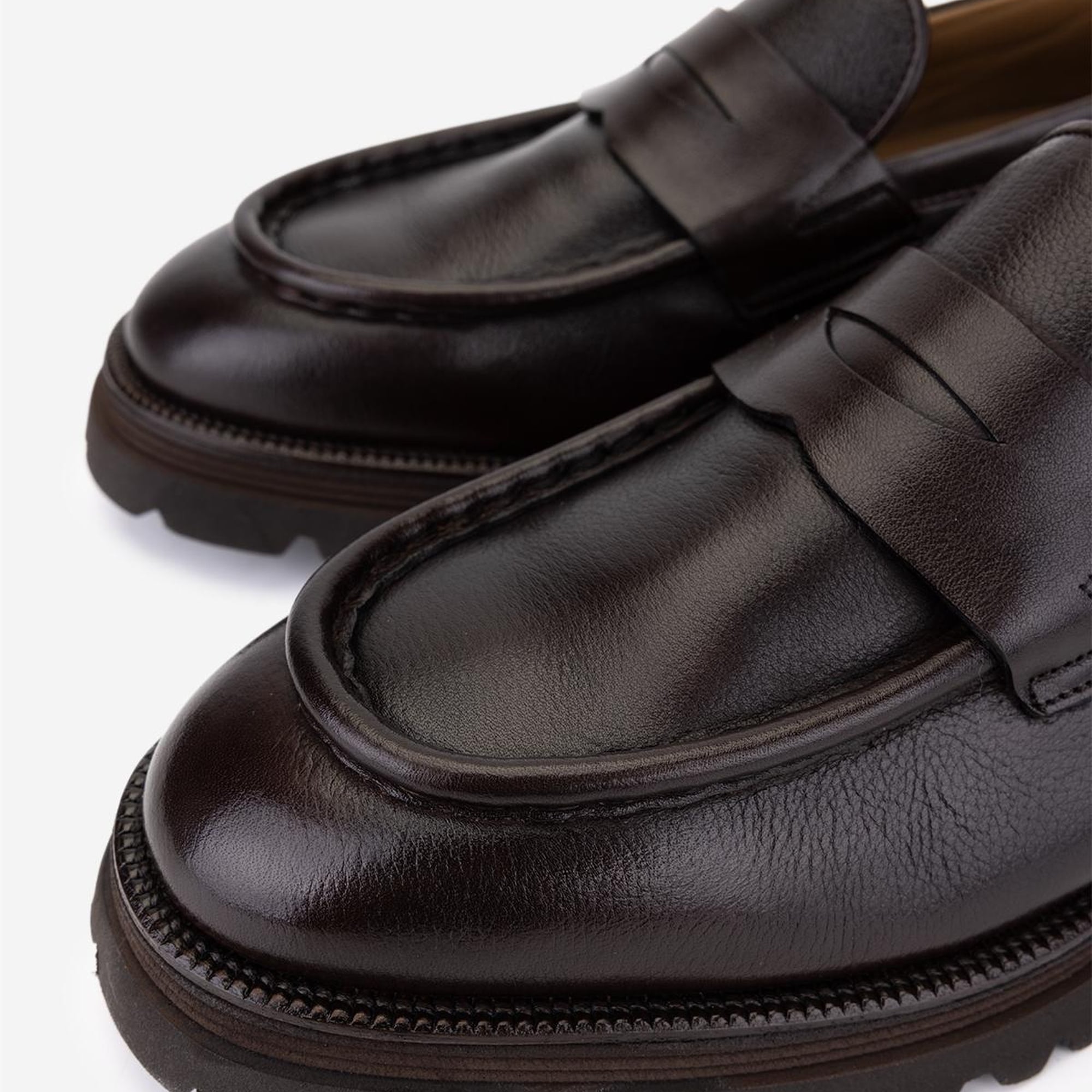 Valmenti Erkek Hakiki Deri Kahverengi Loafer Ayakkabı