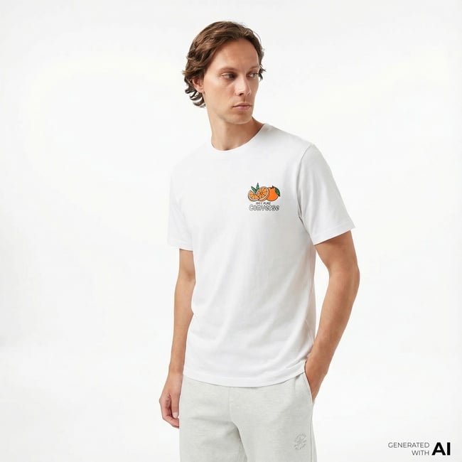  Converse Erkek Baskılı Beyaz T-Shirt