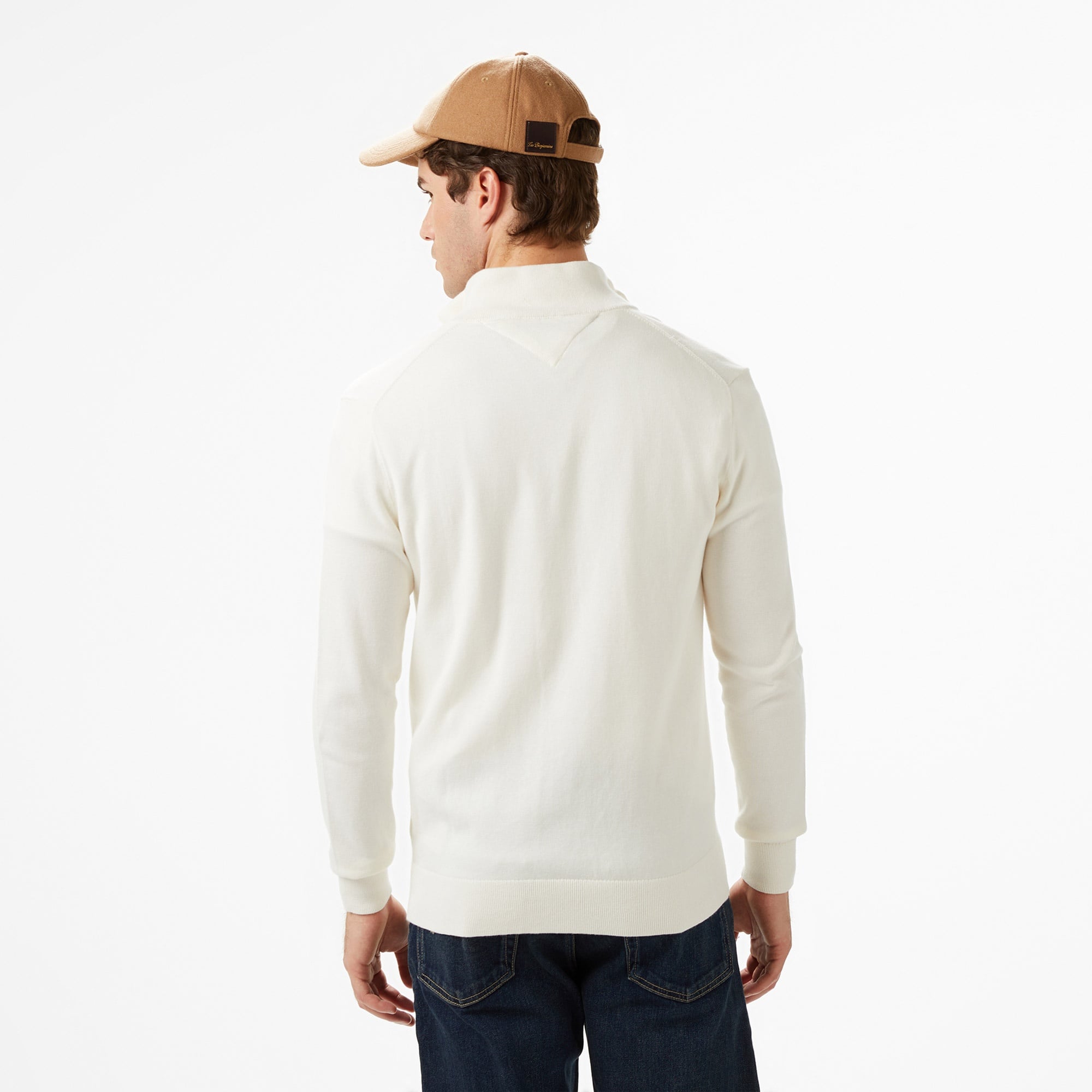 Tommy Hilfiger Essential Zip Erkek Triko Krem Hırka