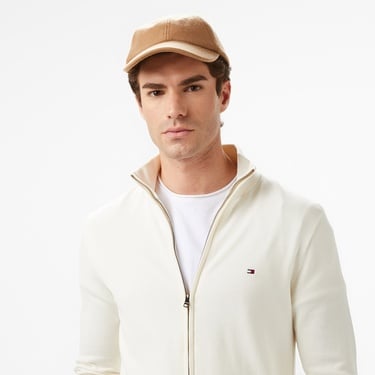  Tommy Hilfiger Essential Zip Erkek Triko Krem Hırka
