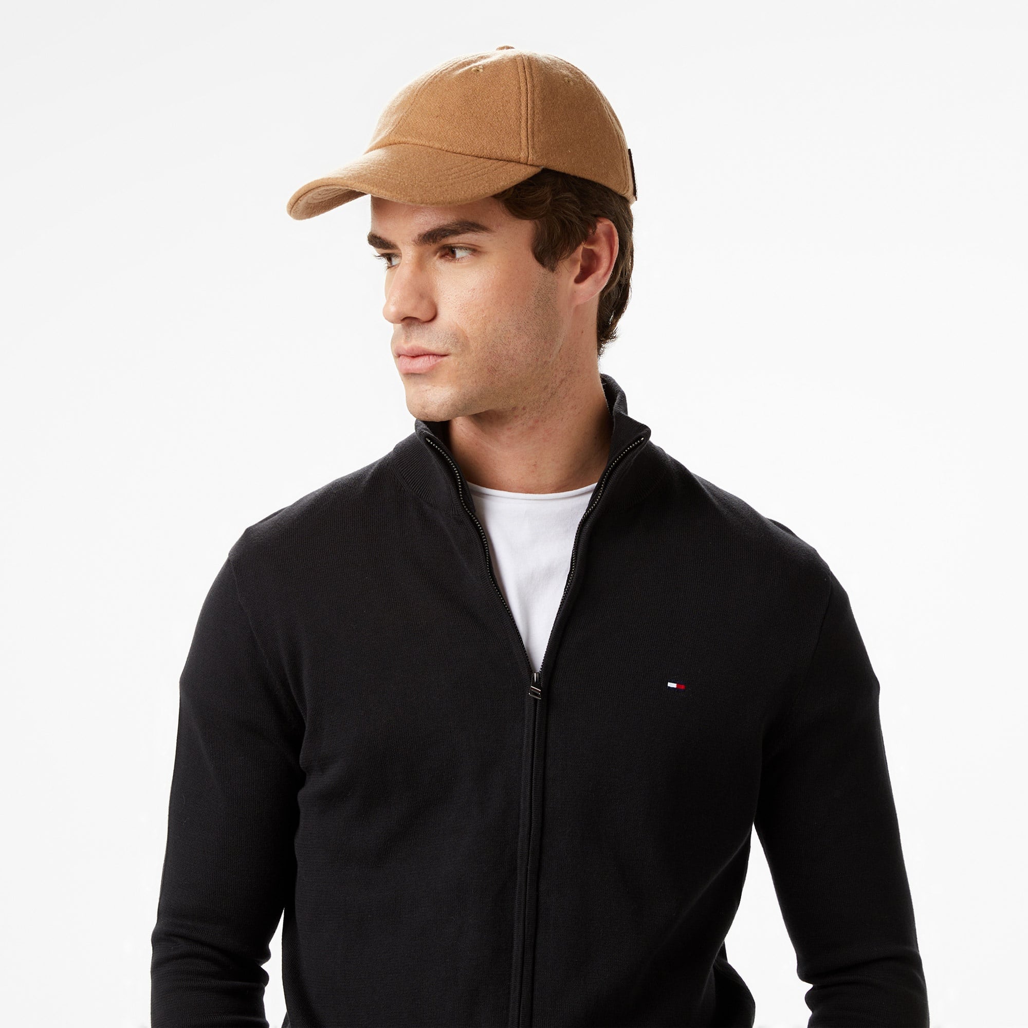 Tommy Hilfiger Essential Zip Erkek Siyah Triko Hırka