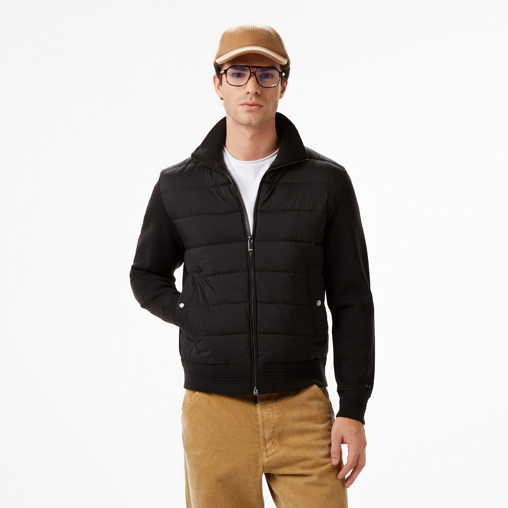 Tommy Hilfiger Mixed Media Erkek Siyah Ceket