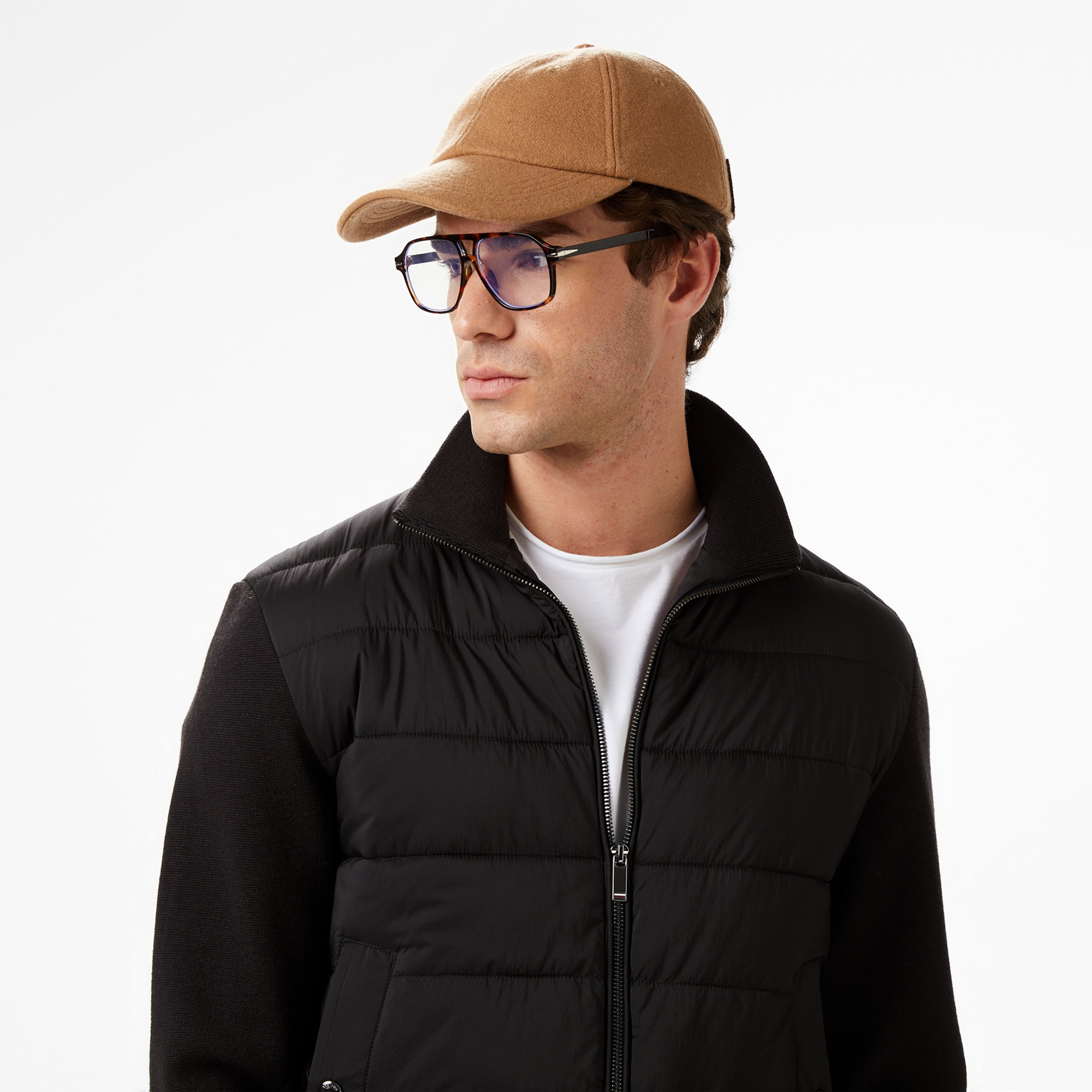 Tommy Hilfiger Mixed Media Erkek Siyah Ceket