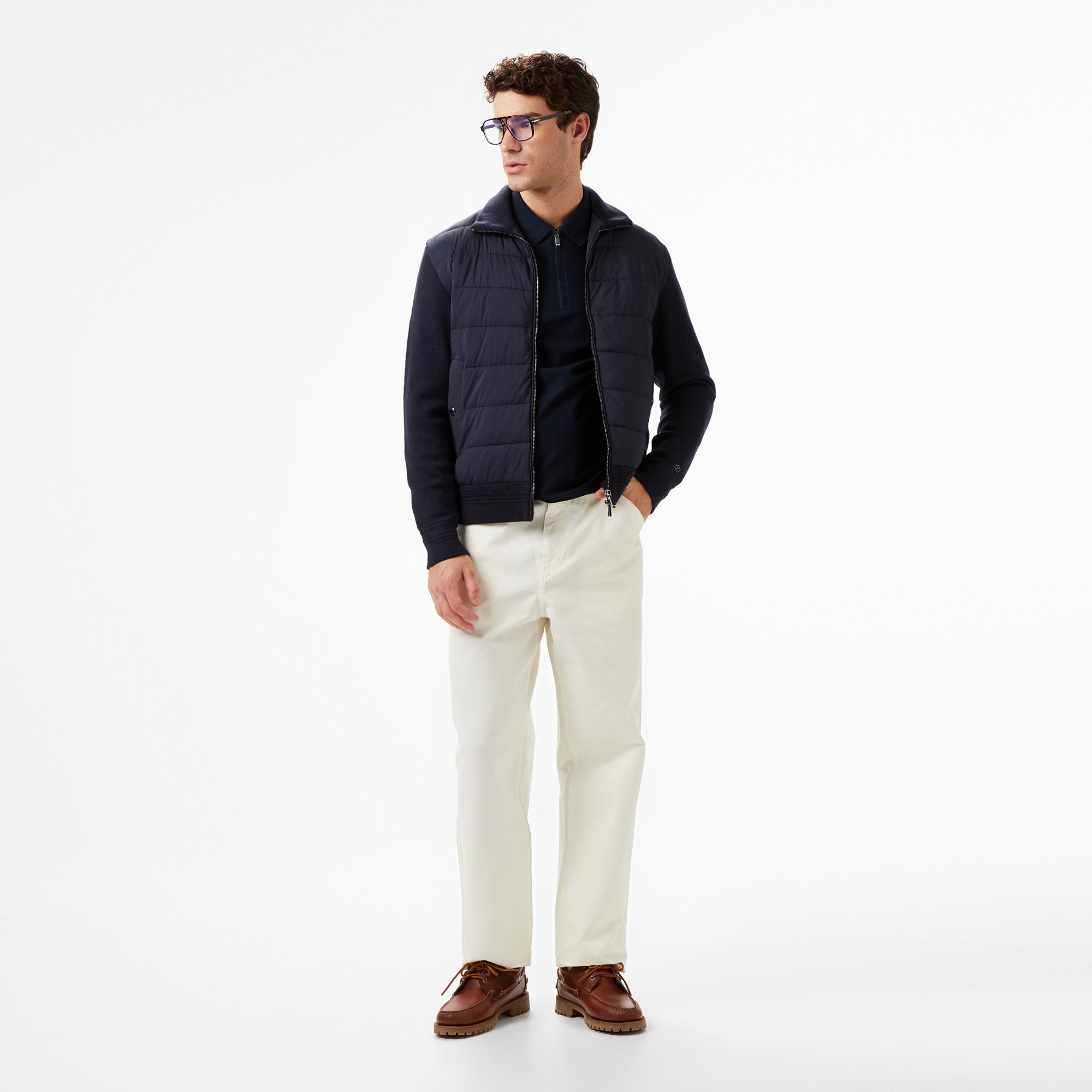 Tommy Hilfiger Mixed Media Erkek Lacivert Ceket