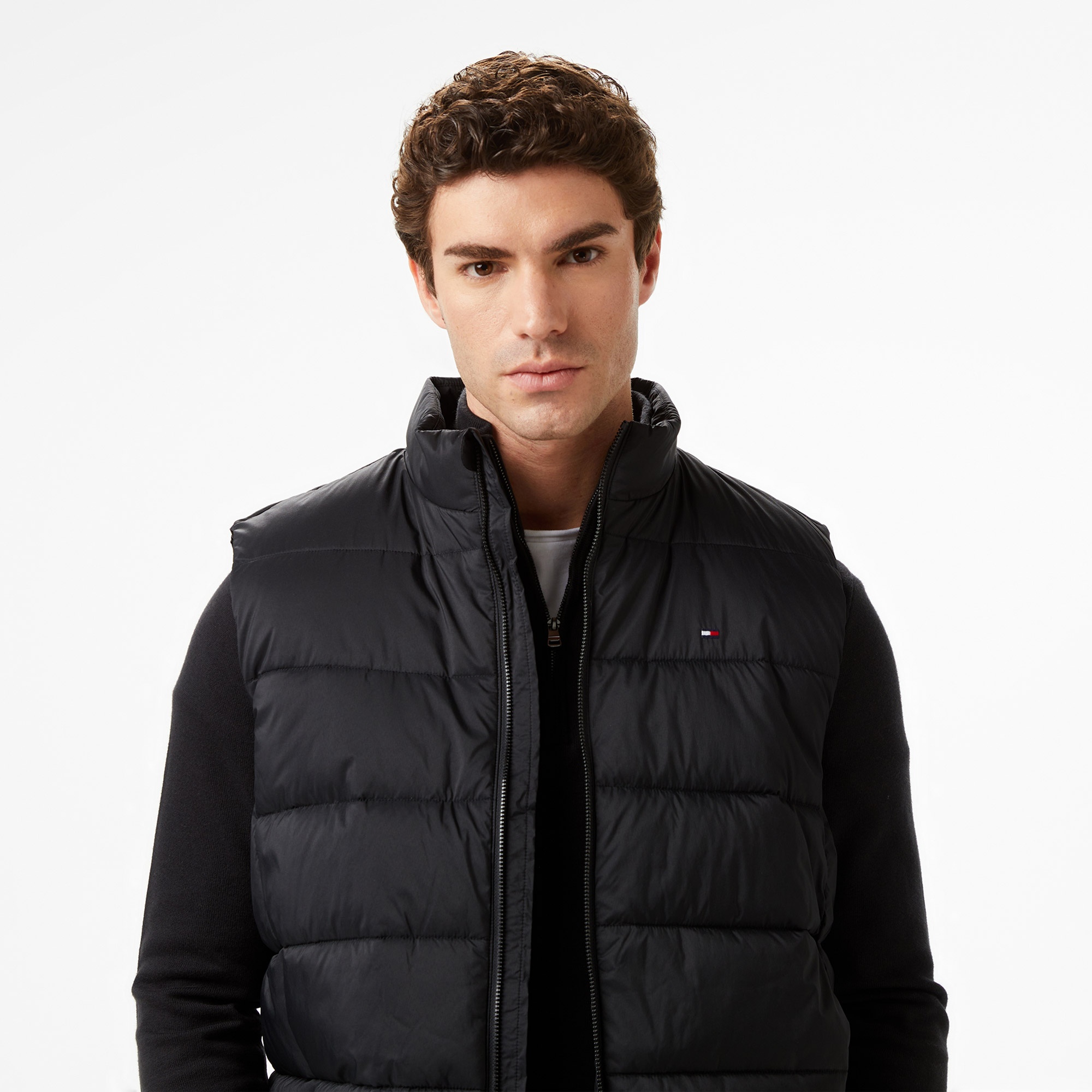Tommy Hilfiger New Mid Weight Erkek Siyah Yelek