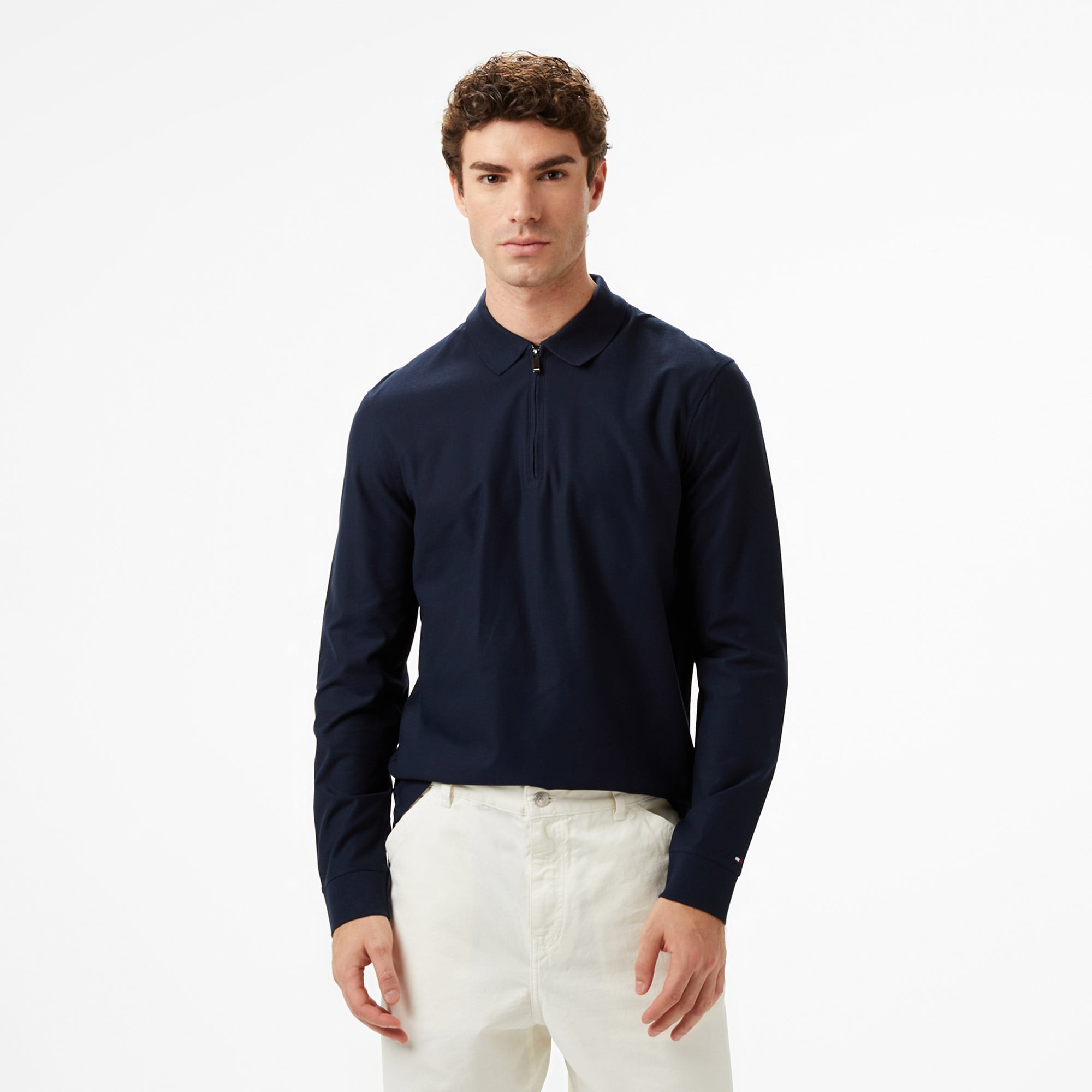  Tommy Hilfiger Performance Casual Erkek Lacivert Polo Yaka T-Shirt