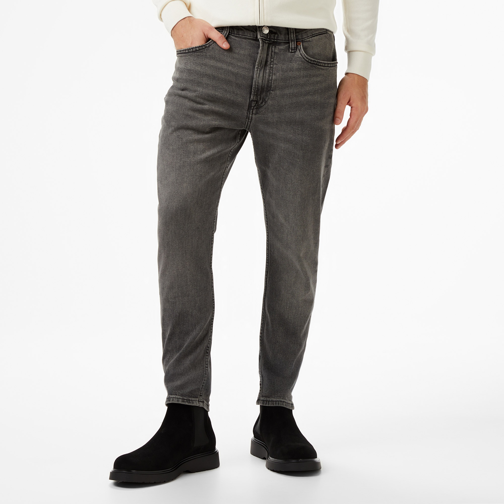 Calvin Klein Slim Taper Hearst Erkek Gri Jean