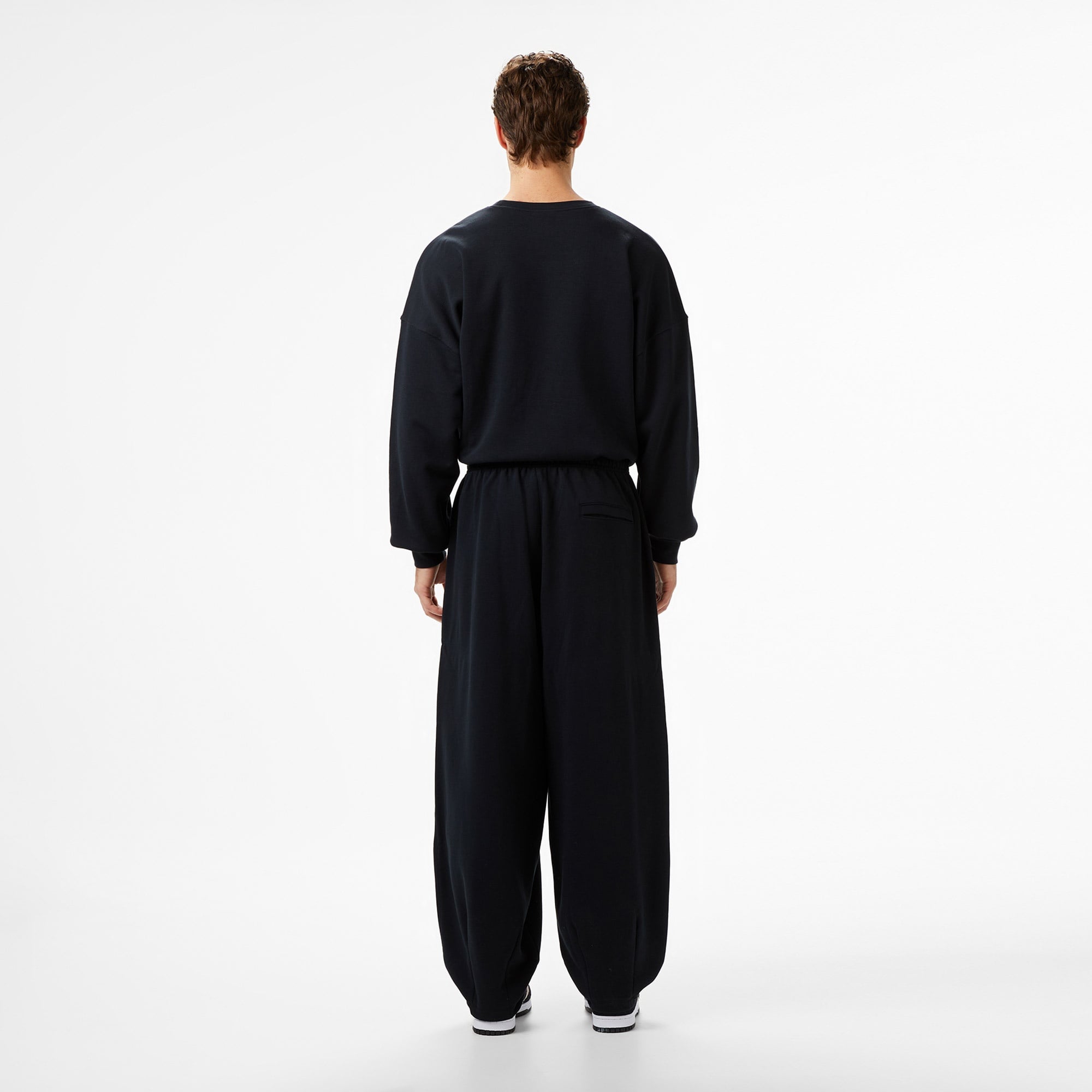 Nike Club Fleece Oversized French Terry Erkek Siyah Eşofman Altı