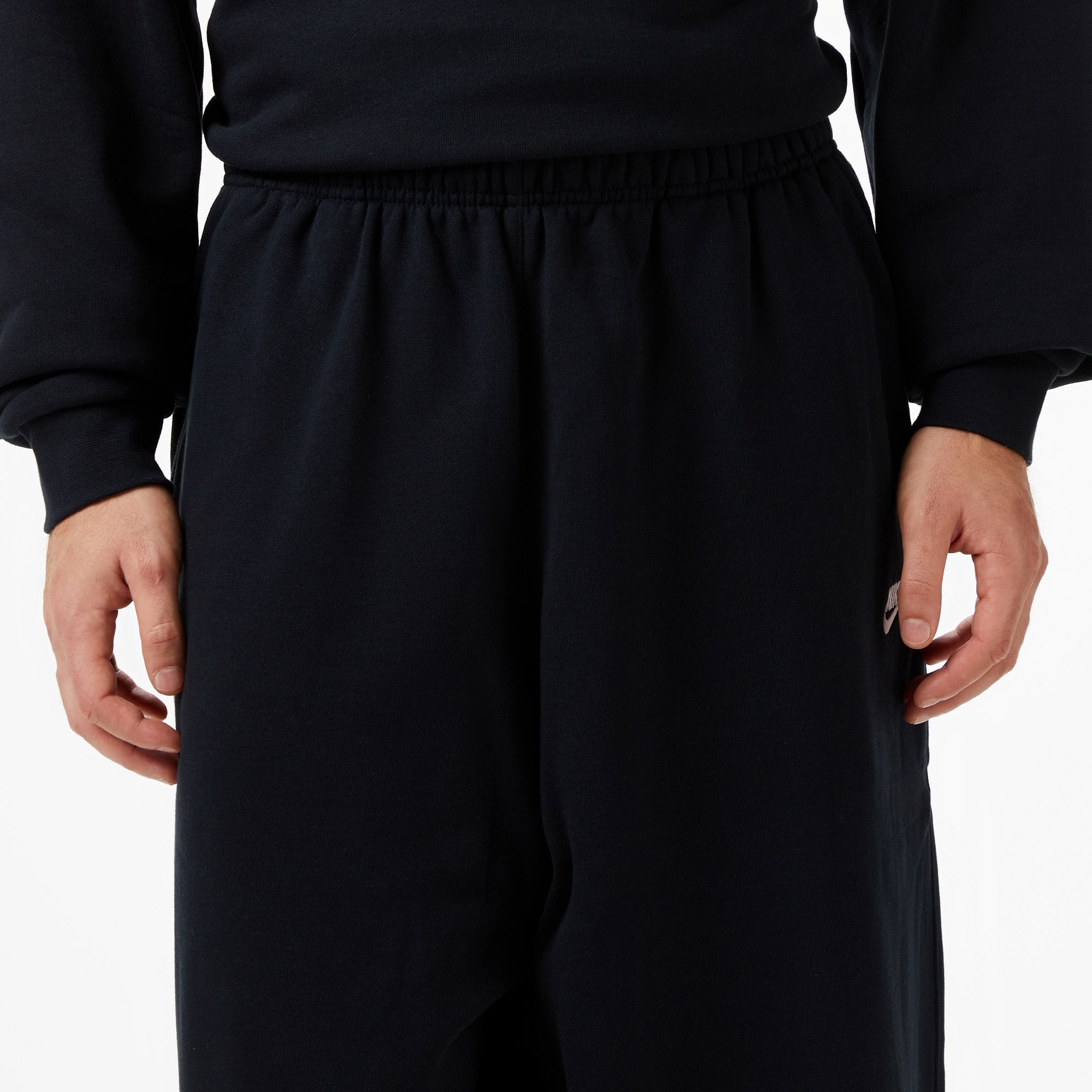 Nike Club Fleece Oversized French Terry Erkek Siyah Eşofman Altı