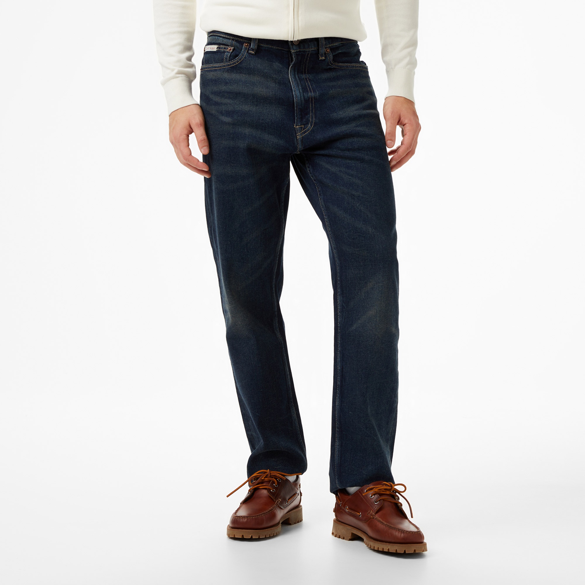 Calvin Klein Standart Straight Fit Gilded Rinse Erkek Mavi Jean